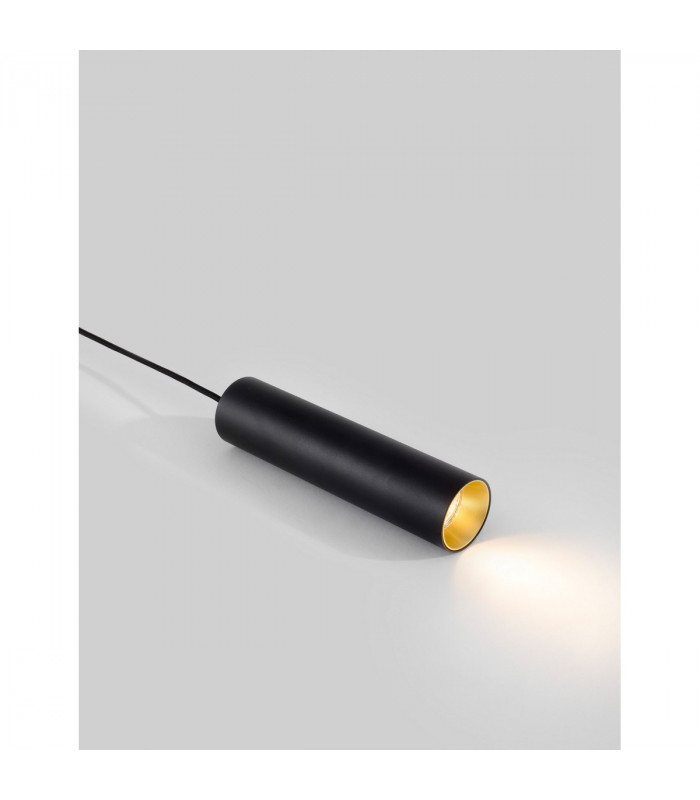 Aila Slim Pendant Ceiling Light Sandy Black Aluminium LED GU10 1x10W-3