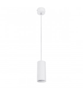 Aila Slim Pendant Ceiling Light Sandy White Aluminium LED GU10 1x10W-1