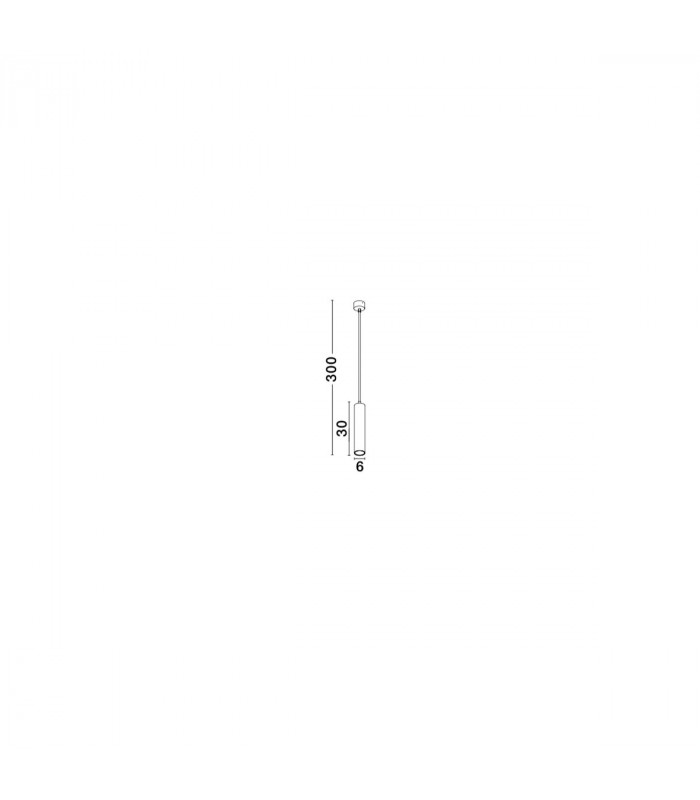 Gia Slim Pendant Ceiling Light Black Aluminium GU10 1x50W-3
