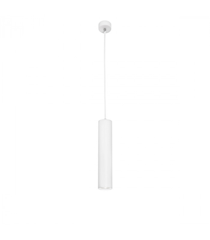 Gia Slim Pendant Ceiling Light White Aluminium GU10 1x50W-1