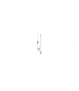 Gia Slim Pendant Ceiling Light White Aluminium GU10 1x50W-2