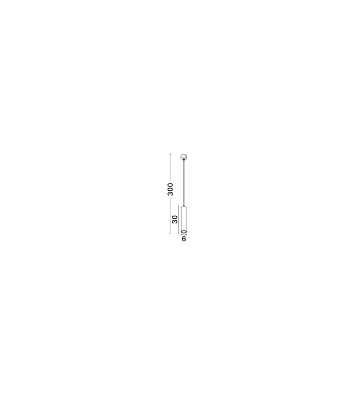 Gia Slim Pendant Ceiling Light White Aluminium GU10 1x50W-2