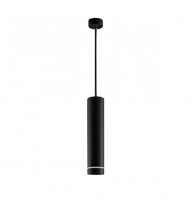 Esca Slim Pendant Ceiling Light Sandy Black Aluminium LED GU10 1x10W-1