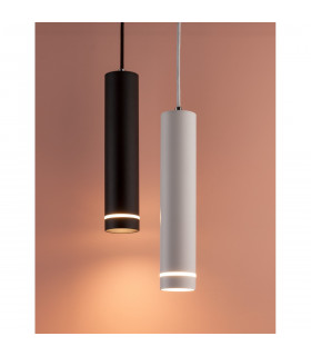 Esca Slim Pendant Ceiling Light Sandy Black Aluminium LED GU10 1x10W-2