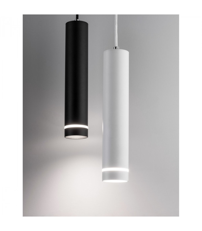 Esca Slim Pendant Ceiling Light Sandy Black Aluminium LED GU10 1x10W-3