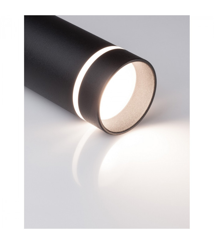 Esca Slim Pendant Ceiling Light Sandy Black Aluminium LED GU10 1x10W-8