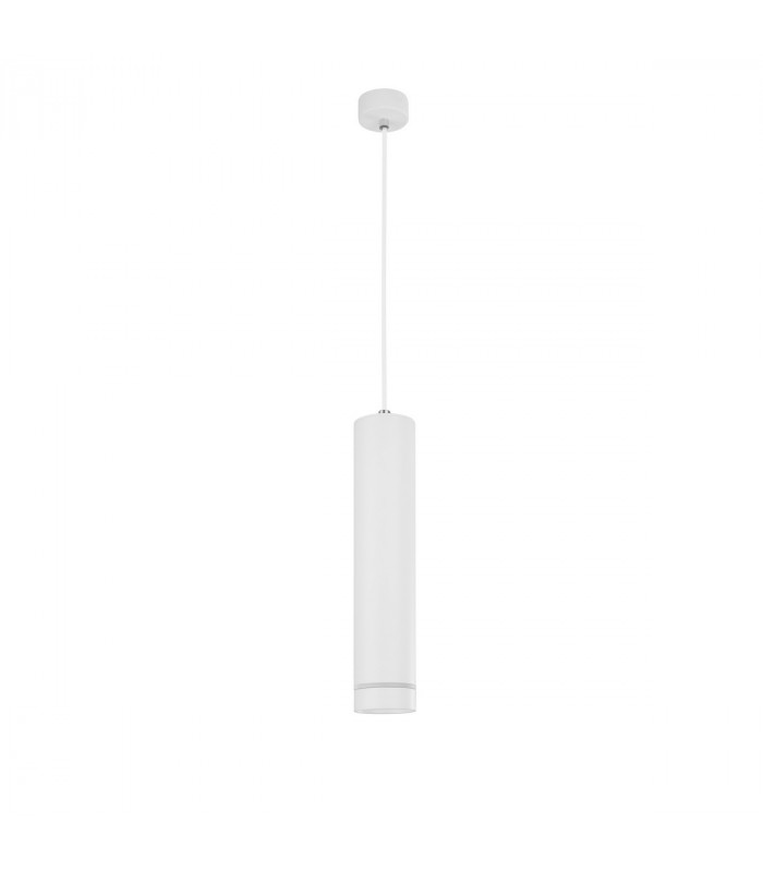 Esca Slim Pendant Ceiling Light Sandy White Aluminium LED GU10 1x10W-1