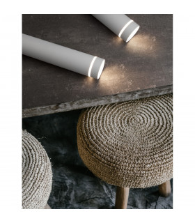 Esca Slim Pendant Ceiling Light Sandy White Aluminium LED GU10 1x10W-2