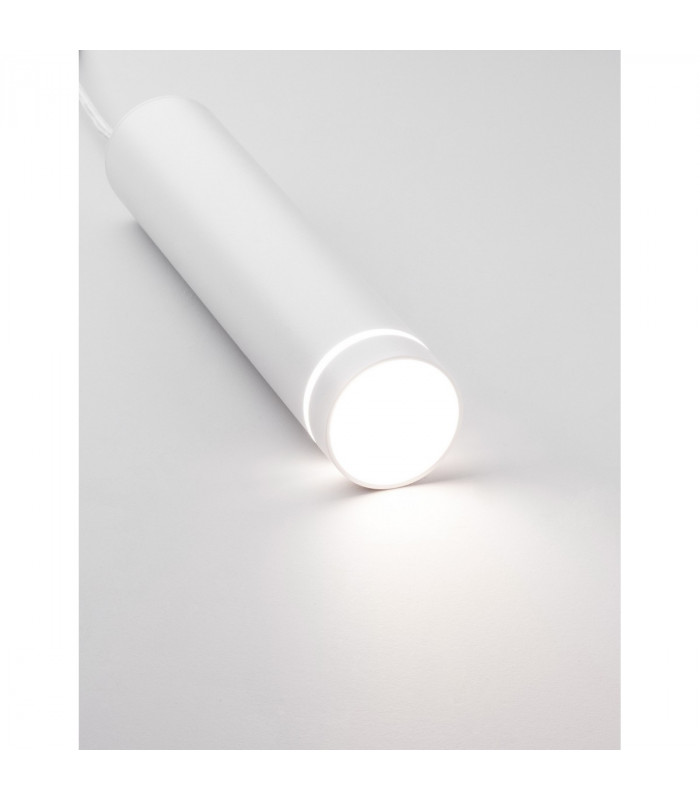 Esca Slim Pendant Ceiling Light Sandy White Aluminium LED GU10 1x10W-7