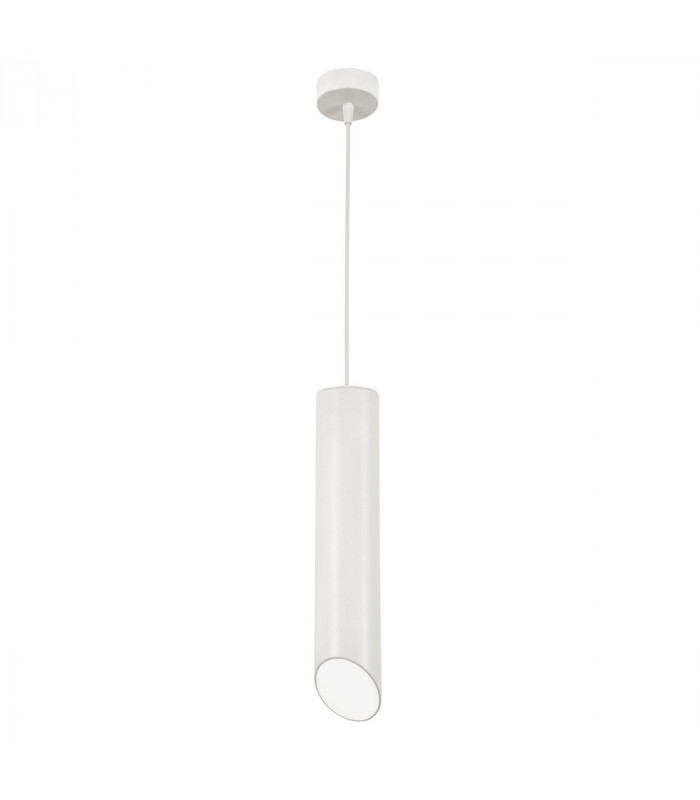 Pero Slim Pendant Ceiling Light Sandy White Aluminium Outside White Aluminium Inside LED GU10 1x10W-1