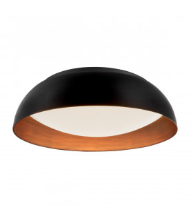Landon Integrated LED Semi Flush Light Black Aluminium Outside Copper Inside LED 40W 2400Lm 3000K-1