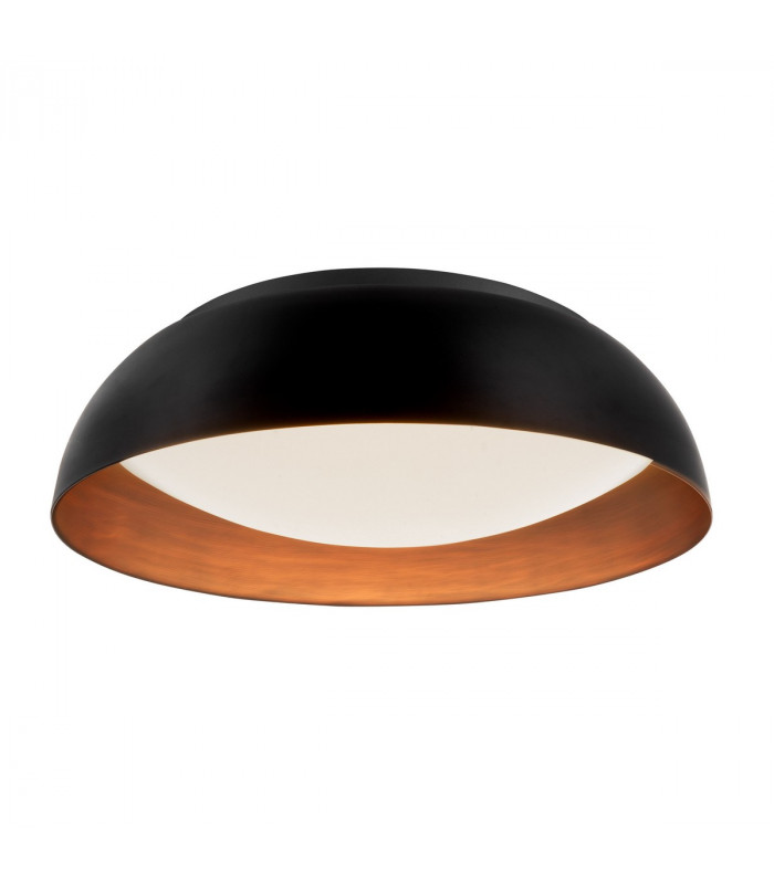 Landon Integrated LED Semi Flush Light Black Aluminium Outside Copper Inside LED 40W 2400Lm 3000K-1
