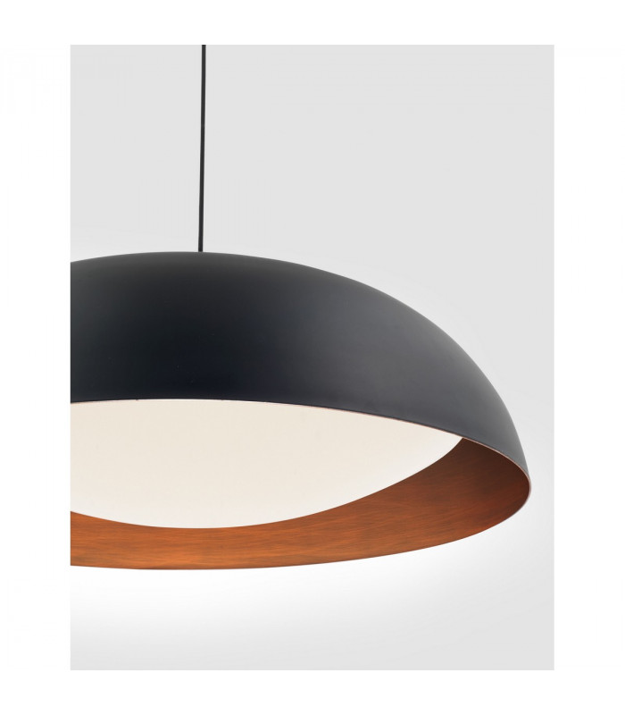 Landon Integrated LED Pendant Ceiling Light Black Aluminium Outside Copper Inside LED 40W 2400Lm 3000K-3