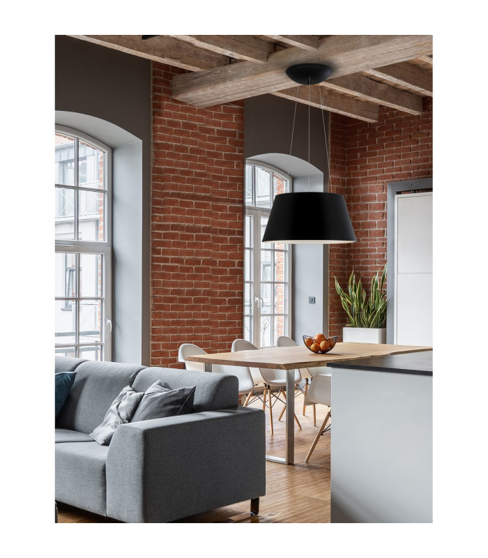 Volcano Integrated LED Pendant Ceiling Light Metal Sandy Black Outside Sandy White Inside LED 33W 1680Lm 3000K-2
