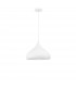 Benicio 33cm Dome Pendant Ceiling Light White Metal White Fabric Wire LED E27-1