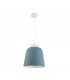 Victoria 29cm Dome Pendant Ceiling Light Blue White Aluminium White LED E27-1