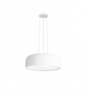 Perleto 3 Light Dome Pendant Ceiling Light Metal Matt White Outside LED E27-1