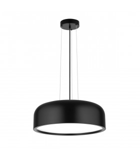 Perleto 3 Light Dome Pendant Ceiling Light Metal Matt Black Outside LED E27-1
