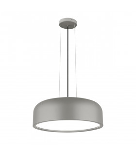 Perleto 3 Light Dome Pendant Ceiling Light Metal Matt Grey Outside LED E27-1