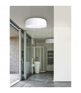 Perleto 3 Light Cylindrical Ceiling Light Matt White Steel Matt White Steel LED E27-2