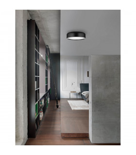 Perleto 3 Light Cylindrical Ceiling Light Matt Black SteelMatt White Steel LED E27-2
