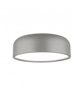 Perleto 3 Light Cylindrical Ceiling Light Matt Grey Steel Matt White Steel LED E27-1