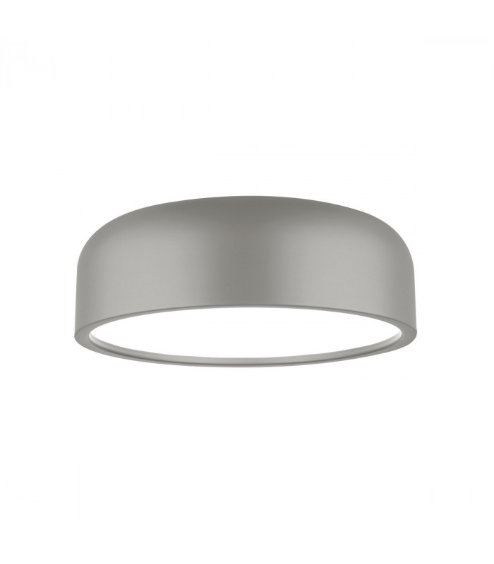 Perleto 3 Light Cylindrical Ceiling Light Matt Grey Steel Matt White Steel LED E27-1