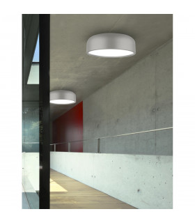 Perleto 3 Light Cylindrical Ceiling Light Matt Grey Steel Matt White Steel LED E27-2