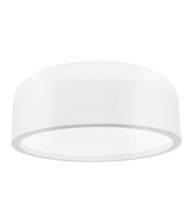 Perleto 2 Light Cylindrical Ceiling Light White Metal LED E27-1