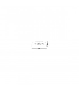 Perleto 2 Light Cylindrical Ceiling Light White Metal LED E27-2