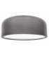 Perleto 2 Light Cylindrical Ceiling Light Steel Grey Metal LED E27-1