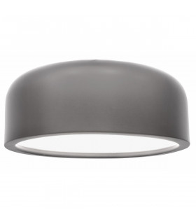 Perleto 2 Light Cylindrical Ceiling Light Steel Grey Metal LED E27-1