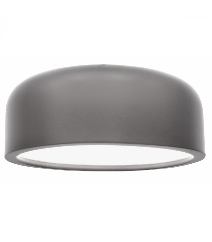 Perleto 2 Light Cylindrical Ceiling Light Steel Grey Metal LED E27-1