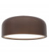 Perleto 2 Light Cylindrical Ceiling Light Coffee Brown Metal LED E27-1