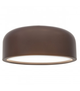 Perleto 2 Light Cylindrical Ceiling Light Coffee Brown Metal LED E27-1