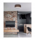 Perleto 2 Light Cylindrical Ceiling Light Coffee Brown Metal LED E27-2