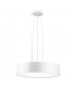 Finezza 3 Light Cylindrical Pendant Ceiling Light Metal Matt White Outside LED E27-1