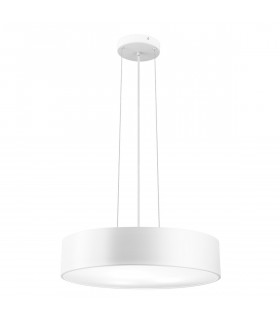 Finezza 3 Light Cylindrical Pendant Ceiling Light Metal Matt White Outside LED E27-1