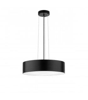 Finezza 3 Light Cylindrical Pendant Ceiling Light Metal Matt Black Outside LED E27-1