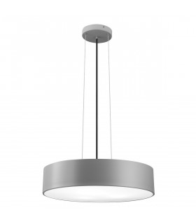 Finezza 3 Light Cylindrical Pendant Ceiling Light Metal Matt Grey Outside LED E27-1