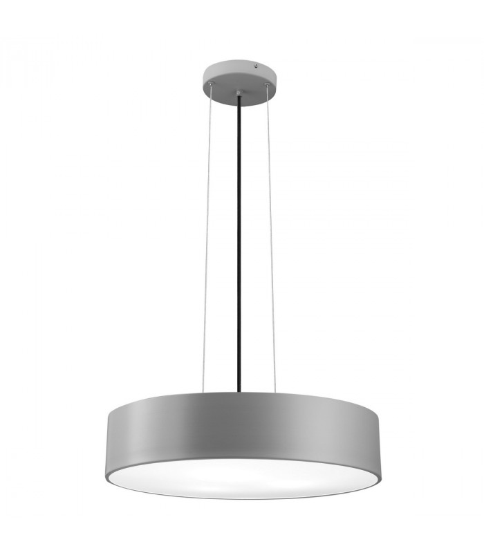 Finezza 3 Light Cylindrical Pendant Ceiling Light Metal Matt Grey Outside LED E27-1