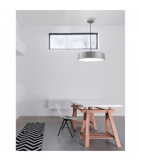 Finezza 3 Light Cylindrical Pendant Ceiling Light Metal Matt Grey Outside LED E27-2