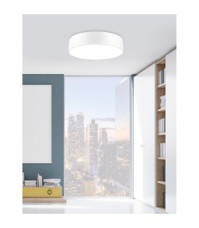 Finezza 3 Light Cylindrical Ceiling Light Matt White Steel Matt White Steel LED E27 3x40-2