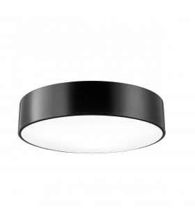 Finezza 3 Light Cylindrical Ceiling Light Matt Black Steel Matt White Steel LED E27-1