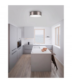 Finezza 3 Light Cylindrical Ceiling Light Bronze Metal LED E27-2