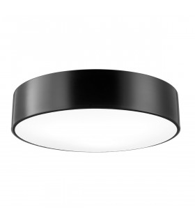 Finezza 3 Light Cylindrical Ceiling Light Black Metal LED E27-1