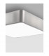 Ragu 46cm Flush Ceiling Light Metal Satin nickel Outside Matt White Inside LED E27-2