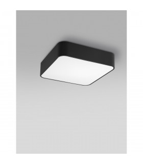 Ragu 46cm Flush Ceiling Light Metal Black Outside Matt White Inside LED E27-2