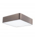 Ragu 46cm Flush Ceiling Light Metal Bronze Outside Matt White Inside LED E27-1