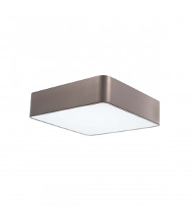 Ragu 36cm Flush Ceiling Light Metal Bronze Outside Matt White Inside LED E27-1